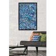 thumbnail image 2 of Big Blue Doodle Wall Poster, 22.375" x 34" Framed, 2 of 6