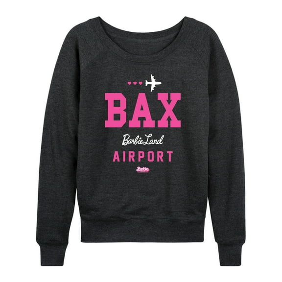 Barbie the Movie - BAK - Barbie Land Airport - Women's Lightweight French Terry Long Sleeve Shirt