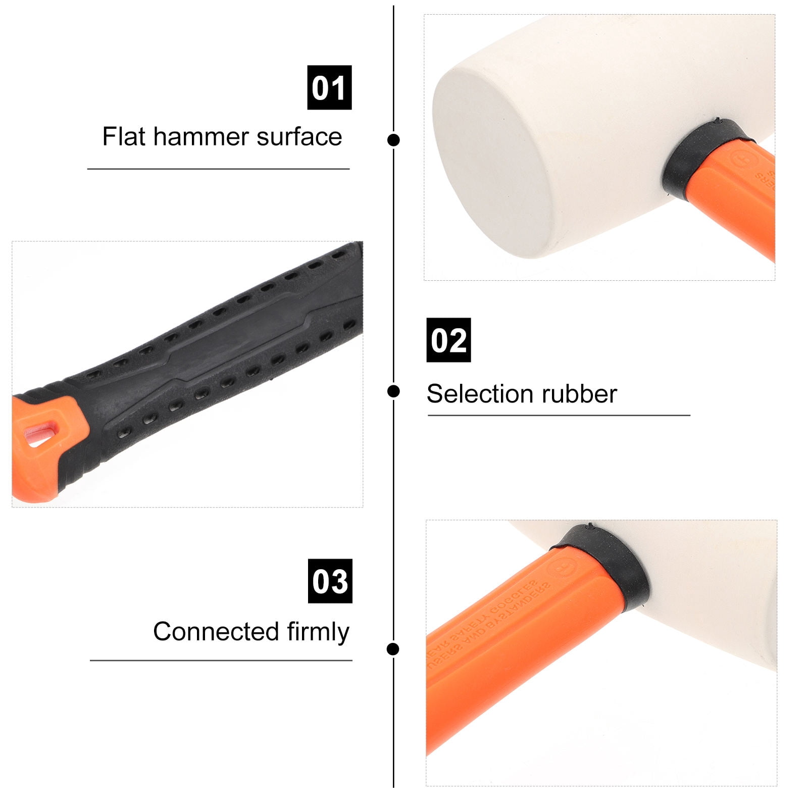 BESTYASH Rubber Mallet for Home and Use, 1 Pc with Hanging Hole and Comfortable Non- Grip Handle