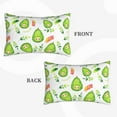 thumbnail image 2 of Pofeuu Kawaii Avocado Print Polyester Microfiber Plush Pillowcases, Super Soft and Cozy Pillow Case Covers with Envelop Closure（Pillow core not included）-14"x20", 2 of 6