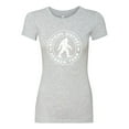 thumbnail image 2 of Official Bigfoot Search Team Funny Sasquatch Pop Culture Womens Slim Fit Junior Tee, Heather Grey, Large, 2 of 3