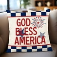 thumbnail image 6 of Littleplum Patriotic Decor-Throw Pillow Covers,4th of July Pillow Case for Independence Day,Memorial Day,Veteran's Day,USA,American Summer Outdoor Red White Blue Decorations,18x43 Inch,Style T, 6 of 9