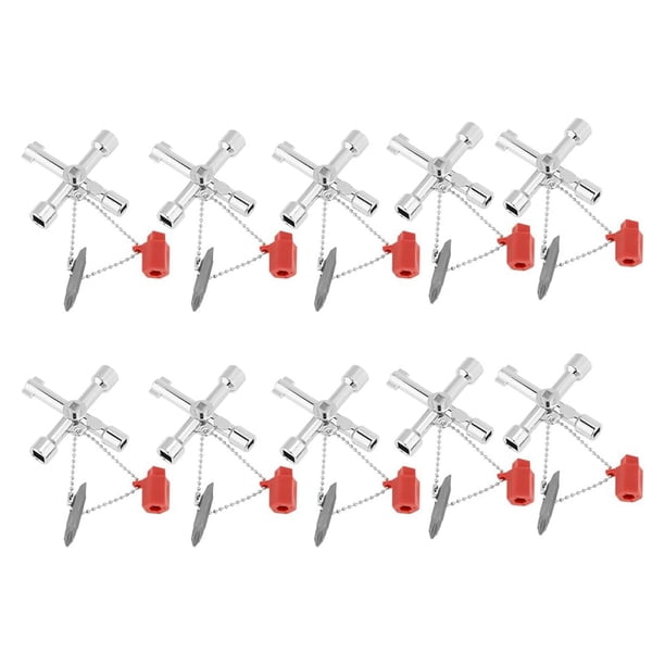 Llaves de Llave en para Gabinete de Control Universal Construcción de Aleación de Zinc Tamaño Compacto 10 Piezas