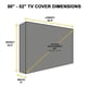 thumbnail image 3 of Matsuzay Cubierta Universal para soporte de TV resistente a la intemperie para exteriores, Protector impermeable para sala de estar y Cubiertas para muebles de jardín 50-52 pulgadas, 3 of 6