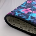 thumbnail image 5 of blue Skull flower pink Shaggy Area Rug, Rugs for Living Room Bedroom Non Slip Door Mat Indoor Carpet Machine Washable Nursery Home Decor Floor Mats for Entryway 60x39in-#, 5 of 5