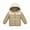 Khaki, variant on Kids Winter Padded Jacket with Hood Lightweight Warm Coat for Boys and Girls Aged 7-14 Water Resistant Outdoor Play Jacket with Zipper Pockets for School Activities