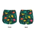 thumbnail image 3 of Xecao Colorful Dinosaurs for Double-layer Running Short for Women, Perfect for Gym, Tennis, and More, Featuring a Convenient Pocket-XX-Large, 3 of 7