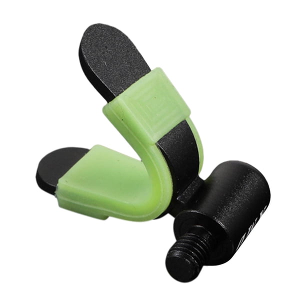 Soporte de caña de pescar con pinza para la cabeza, ligero y antideslizante, accesorio de pesca Negro