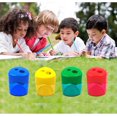 thumbnail image 4 of 24 sacapuntas manuales de lápiz de la PC, sacapuntas pequeños de doble agujero de colores surtidos a granel con tapa para la escuela, la oficina y el hogar, 4 of 5