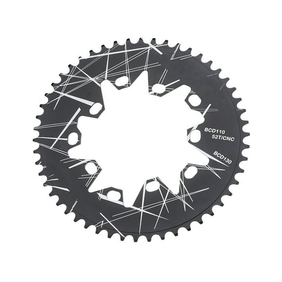 BIBABLYKE Bicycles Ovals Chainring, 52T/54T/56T/58T/60T Aluminum Alloy Chainring Bikes Ovals Disc Chainring for Road Folding Bikes