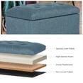 thumbnail image 5 of Homebeez Leather Storage Ottoman Folding Upholstered Foot Rest Stool,18 inch Footstool Bench for Bedroom Hallway, 5 of 10