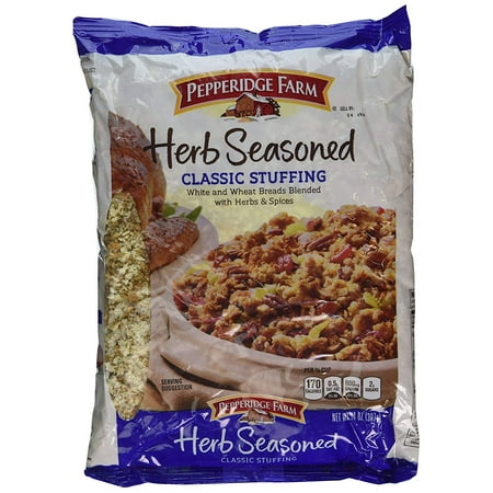 Herb Stuffing - , Herb Seasoned Stuffing, 14oz Bag (Pack of 2) Pepperidge Farm