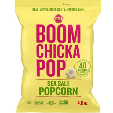 2x-Angie's Boomchickapop Sea Salt Popcorn - 4.8oz
