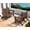 Coffee, variant on SERWALL Adirondack Bench, Outdoor Adirondack Chair for 2,HDPE All-Weather Adirondack Loveseat