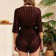 thumbnail image 5 of ChaoHeng Plus Size Swimsuits for Women Tankini Women's 2026 Long Sleeve Mesh Swimsuit Set High Waist Printed 3 Piece with Cover Up, 5 of 5