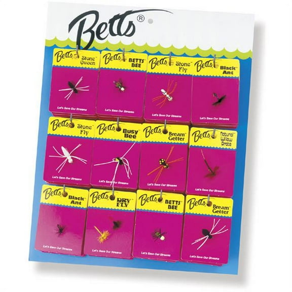 Betts Tackle PF-6 Panfish Display Fly - 72 Count