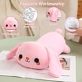 thumbnail image 3 of Peluche de conejito de peluche SQEQE con un peso de 25 cm, color rosa suave, 3 of 9