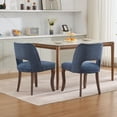 thumbnail image 5 of GAKMCIL Modern Fabric Upholstered Dining Chairs (Set of 2) with Wooden Legs, Weight Capacity 300lbs for Dining Room and Kitchen (Blue), 5 of 10