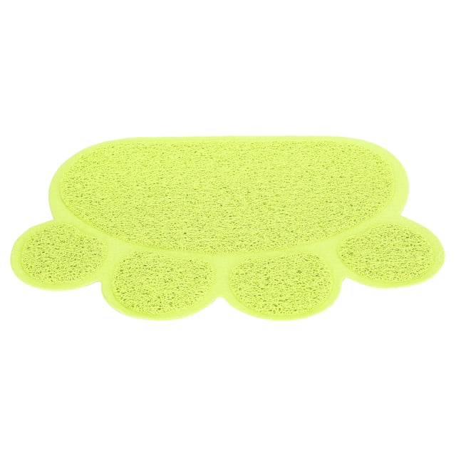 Cat Litter Box Mat, Anti-Slip 15.4X11.6In Cat Litter Mat With Paw Shape For Dogs For Cats For Small Pets Sky Blue,Green