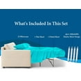 thumbnail image 3 of 1200 Thread Count 100% Egyptian Cotton Sleeper Sofa Bed Sheet Set Stripe Olympic Queen Size (66"x 80"x 10" ) with 4 -PCS Fitted Straps Color Turquise Blue, 3 of 6