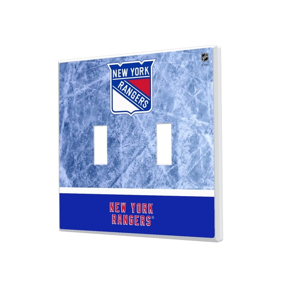 New York Rangers Wordmark Double Toggle Lightswitch Plate