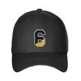 thumbnail image 2 of Daxton Two Tone Initial Letters Numbers Structured Baseball Hat, Black Hat, Number 6, 2 of 3