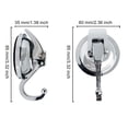 thumbnail image 4 of relayinert Door Hanging Hook Hanger Suction Cup Key Bathrobe Storage Rack Heavy Duty Coat Umbrella Accessory for Kitchen Bedroom Silver 1Set, 4 of 6