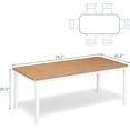 thumbnail image 2 of Bingirl 79-Inch Large Industrial Rectangular Wood Dining Table for 6 - 8 People, Modern Farmhouse Style with Heavy-Duty Metal Legs for Kitchen and Living Room, 2 of 7