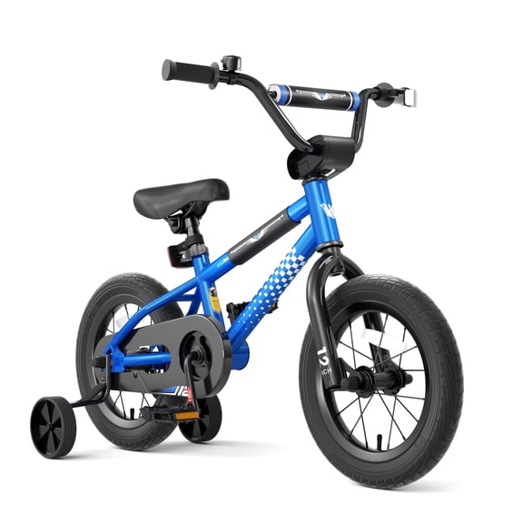 XJD BMX Style 14 inch Boy Bike for 2-8 Years Old Boys Toddlers 12 14 16 Inches BMX Bicycle with Training Wheels and Coaster Brake,Blue