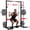 black, variant on FLYBIRD Squat Rack with Pull-Up Bar,Power Rack 950lbs Capacity Heavy Duty, Width Adjustable Half Rack for Home Gym,Landmine Attachment & 22 Adjustable Heights