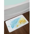 thumbnail image 2 of Starfish Bath Mat, Artistic Beach Sand and Small Rocks Aquatic Life Animals Exotic Vacation Theme, Non-Slip Plush Mat Bathroom Kitchen Laundry Room Decor, 29.5 X 17.5 Inches, Multicolor, Ambesonne, 2 of 2