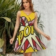 thumbnail image 7 of POP Comic Book Pop Art Cool Retro Trendy Sleeveless Dress Women Summer Evening Dresses Ladies Sundress, 7 of 7