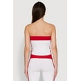 thumbnail image 5 of Womens Varsity Stripe Graphic Print Tube Top, 5 of 5