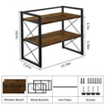 thumbnail image 3 of Estantería de escritorio YINMIT, estanterías de oficina de madera de 2 niveles, 3 of 9