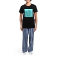 thumbnail image 4 of CafePress - Albert Ellis Quote Women's Dark Pajamas - Women's Short Sleeve Print T-Shirt and Pants Dark Cotton Pajama Set, 4 of 7