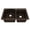 Brown, variant on Karran Drop-In Quartz Composite 33 in. 1-Hole 60/40 Double Bowl Kitchen Sink in White