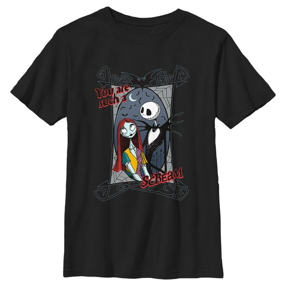 Boy's The Nightmare Before Christmas You Are Such a Scream Graphic Tee Black Large