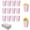 Pink, variant on NOGIS 50 Pcs Disposable Paper Popcorn Boxes Bucket Candy Snack Container for Party, Popcorn Holders for Party Birthday Favor Supplies (Pink-Striped, 4.7x2.8 in)
