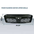thumbnail image 3 of Front Bumper Center Upper Grille Black Grill Fit For Subaru Forester 2014-2018, 3 of 10