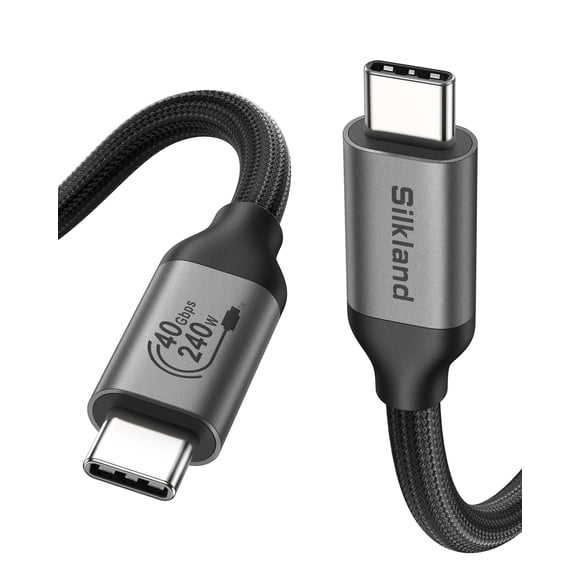 Cable Thunderbolt 4 Silkland USB 4 de longitud, 3 m, 40 Gbps, 240 W, PD 3.1