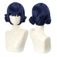 thumbnail image 1 of Peluca de cosplay azul sintética con corte bob de 35 cm para mujer, 1 of 1