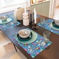 thumbnail image 6 of Placemats Set Of 4 / 6, Popsicle Pattern A Placemats For Dining Table Indoor/Outdoors Heat Resistant Washable Placemats 18" X 12", 6 of 8