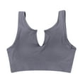 thumbnail image 3 of IROINNID On Sale Sports Bras for Women Yoga Bra Solid Back Seamless Shockproof Yoga Running Fitness Sports Bra,Gray, 3 of 4