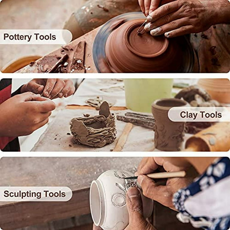 Nozomy Clay Tools 12pcs Pottery Clay Sculpting Tool Set