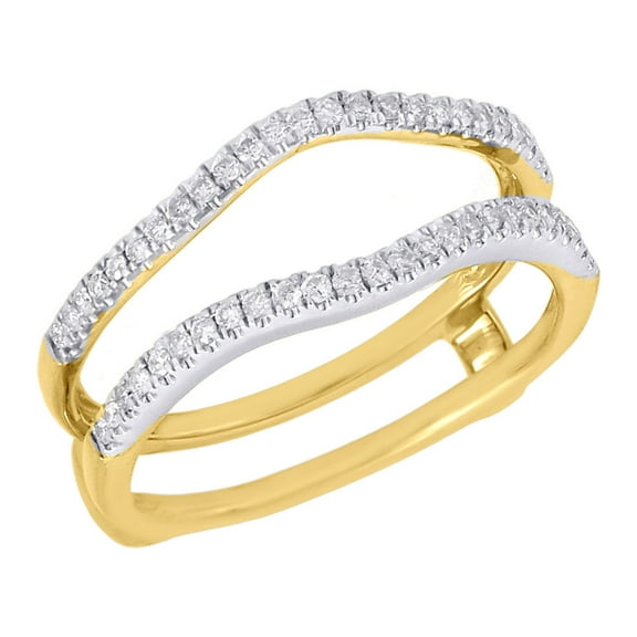 14K Yellow Gold Diamond Solitaire Engagement Ring Wrap Ladies Enhancer 0.25 Ct.