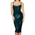 thumbnail image 2 of hotojiny Women's Sparkly Sequin Dress Sleeveless Spaghetti Strap Elegant Midi Bodycon Dresses Cocktail Party Night Club Dress, 2 of 3
