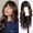 Brown with Highlights, variant on Wavy Synthetic Wig with Fringe for Women, Daily Wear, Party and Costume Styling, a wearable hairpiece for daily wear, party and costume styling, and special event styling and outfit changes,Wine Red