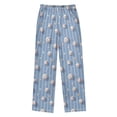 thumbnail image 2 of Wobogo Baseball Blue Stripes Long Pajama Pants Bottoms Soft Sleepwear with Pockets, 2 of 9