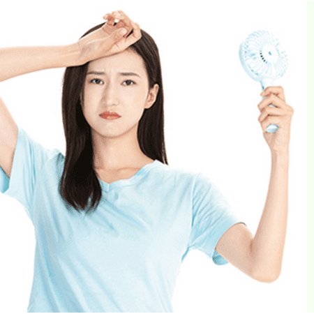 

Toyella New Portable Handheld Fan Office Desktop Student Multifunctional Silent Hanging Neck Folding Small Electric Fan White USB 3000Milliampere