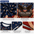 thumbnail image 5 of Omeoer Patriotic Freedom Graphic T-Shirt for Men Women, Eagle Shield Memorial Design 3D Printed Short Sleeve Crewneck Casual Shirt, 5 of 6